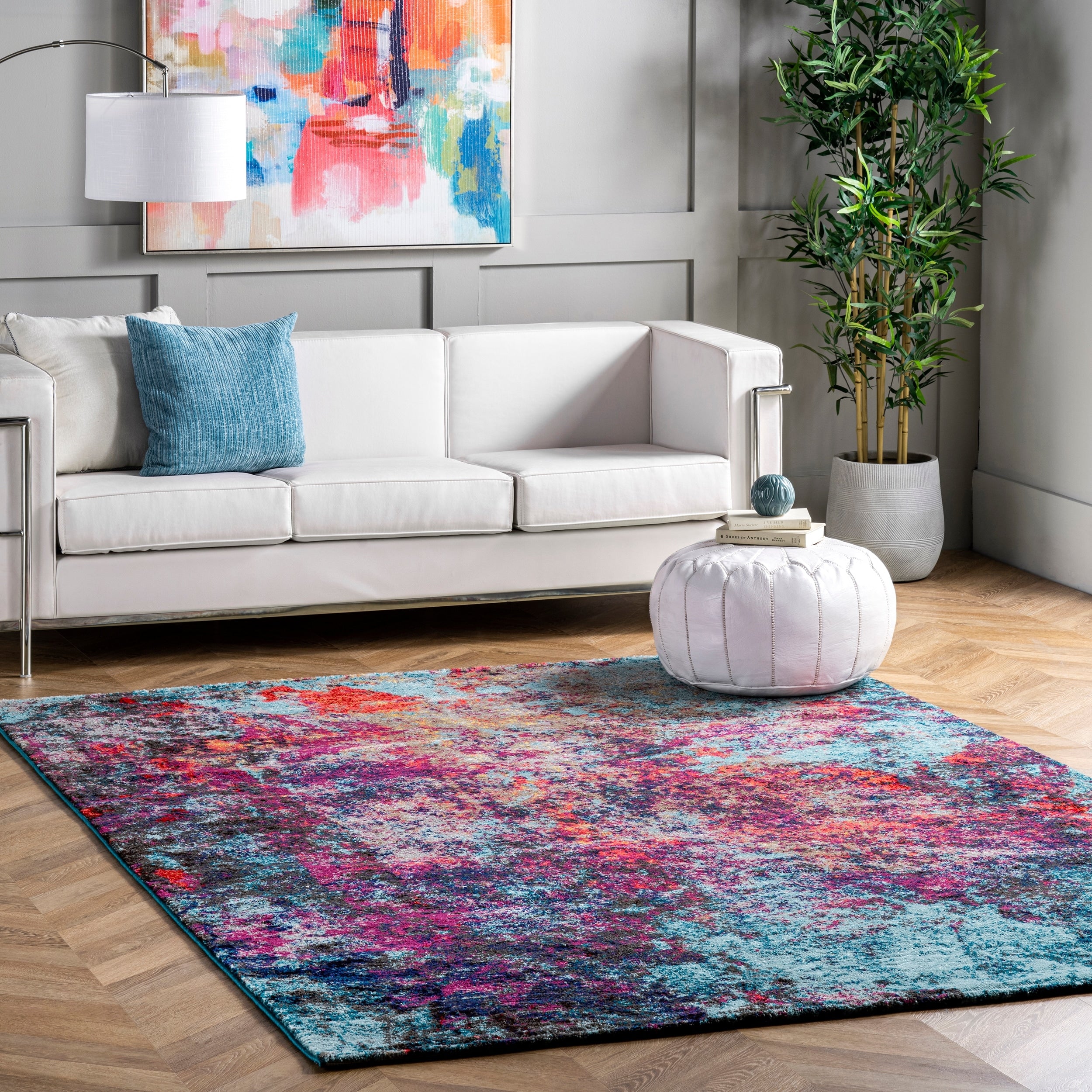 The Curated Nomad Stella Abstract Multicolor Rug 67 X 9
