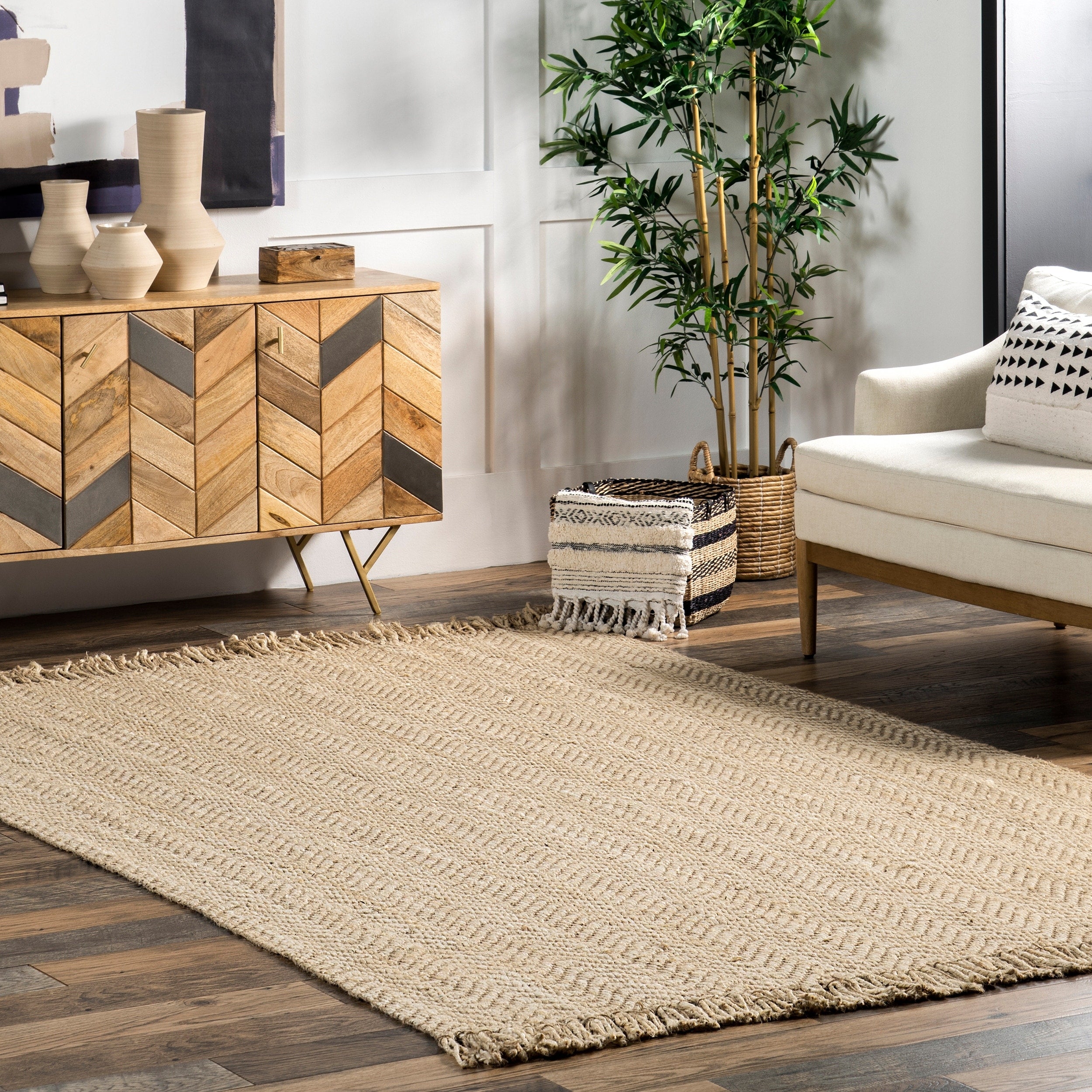 Carson Carrington Borgholm Handmade Texture Turku Jute Rug 5 X 8