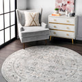 Nuloom Transitional Vintage Dounia Faded Medallion Charm Border Area Rug
