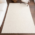 Nuloom Handmade Casual Soild Ridged Ivory Rug 5 X 8 5 X 8