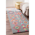 The Curated Nomad Escolta Hand Tufted Wool Moroccan Triangle Area Rug 5 X 8