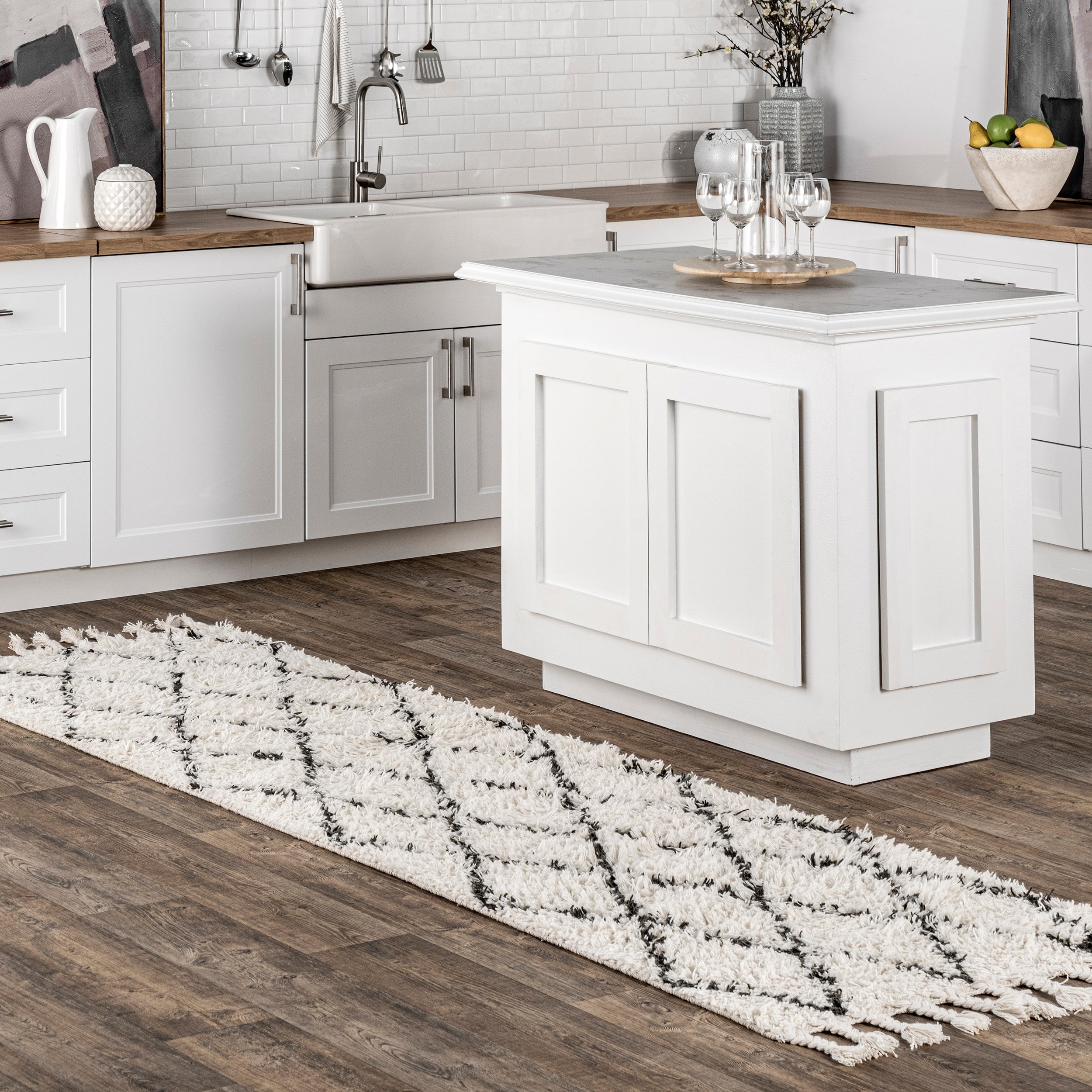 Oliver James Zoe Hand Knotted Wool Shag Rug 5 X 8