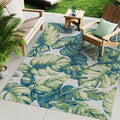 Nuloom Multi Indoor Outdoor Contemporary Tropical Tree Leaf Bloom Area Rug 5 X 8