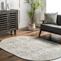 The Gray Barn Silver Everglade Vintage Floral Ornament Area Rug 10 X 14