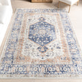 Nuloom Orange Transitional Florid Distressed Geo Cameo Medallion Area Rug 67 X 9