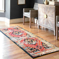 Nuloom Traditional Indoor Outdoor Vintage Faded Geo Border Area Rug
