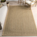 The Gray Barn Della Handmade Natural Fiber Cotton Border Seagrass Area Rug
