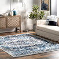 Nuloom Transitional Vintage Elena Faded Medallion Area Rug