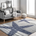 Nuloom Grey Made By Thomas Paul Contemporary Starfishes By The Stripes Area Rug 76 X 96