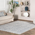 Nuloom Blue Contemporary Vintage Ombre Aztec Nina Trellis Print Area Rug 8 X 10