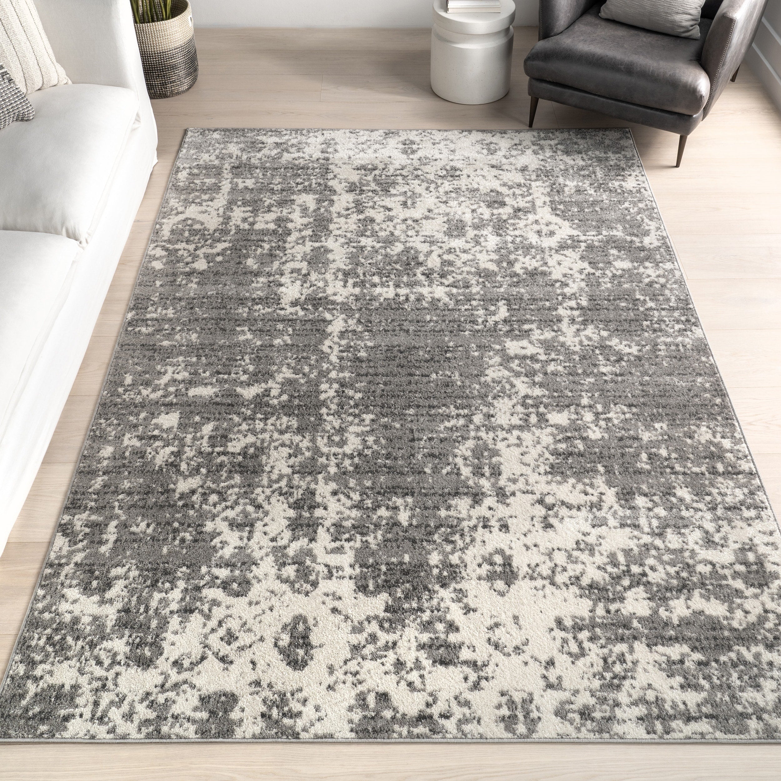 Porch Den Seigel Granite Mist Shades Grey Rug 76 X 96