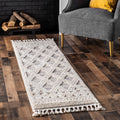 Nuloom Ansley Shaggy Lattice Tassel Area Rug 5 3 X 7 7