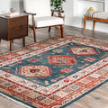 Nuloom Traditional Tribal Diamond Emblems Blue Rug 9 X 12 9 X 12