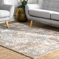 Nuloom Traditional Vintage Distressed Medallion Kym Area Rug