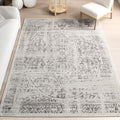 Porch Den Williamsburg Montrose Vintage Distressed Ring Grey Rug 7 6 X 9 6