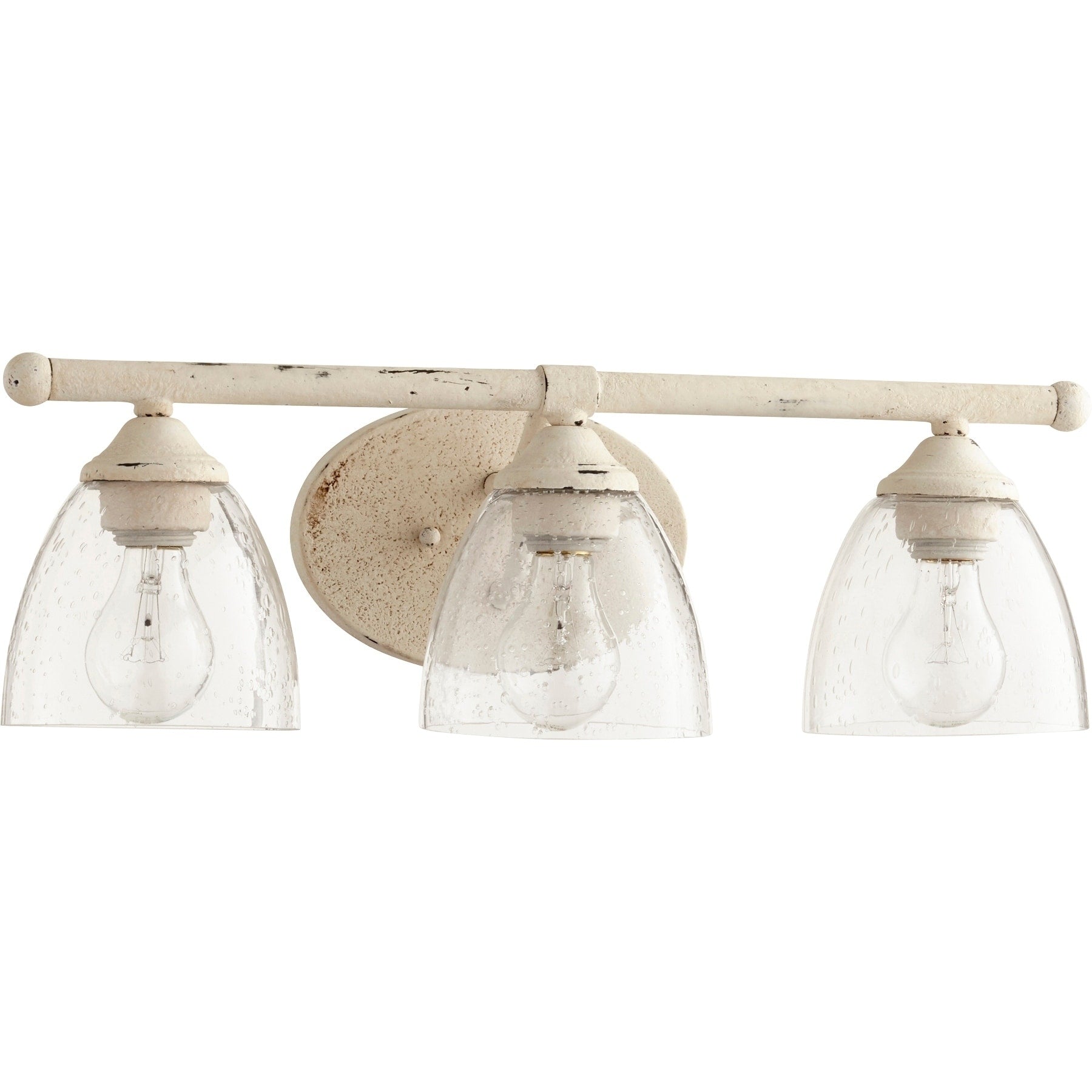 Brooks Persian White And Clear Seeded 3 Light Vanity Lighting