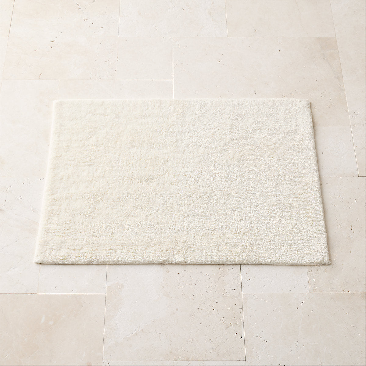 Brooks Ribbed Organic Cotton Warm White Washcloth