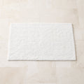 Brooks Ribbed Organic Cotton White Bath Sheet