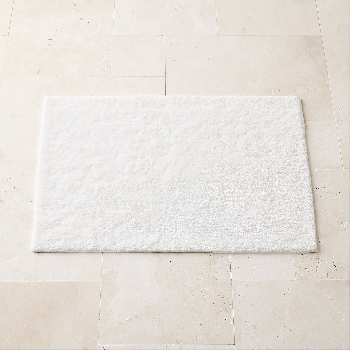 Brooks Ribbed Organic Cotton White Bath Sheet
