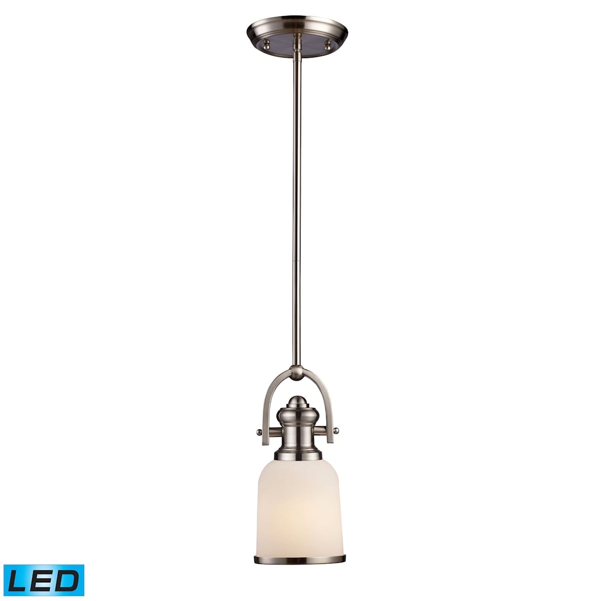 Brooksdale 1 Light Satin Nickel Pendant