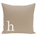 Brown 26 X 26 Inch Monogram Print Decorative Pillow
