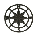 Brown Cast Iron Nautical Compass Rose Indoor Outdoor Wall Hanging 11.5 X 11.5 X 0.25 Inches