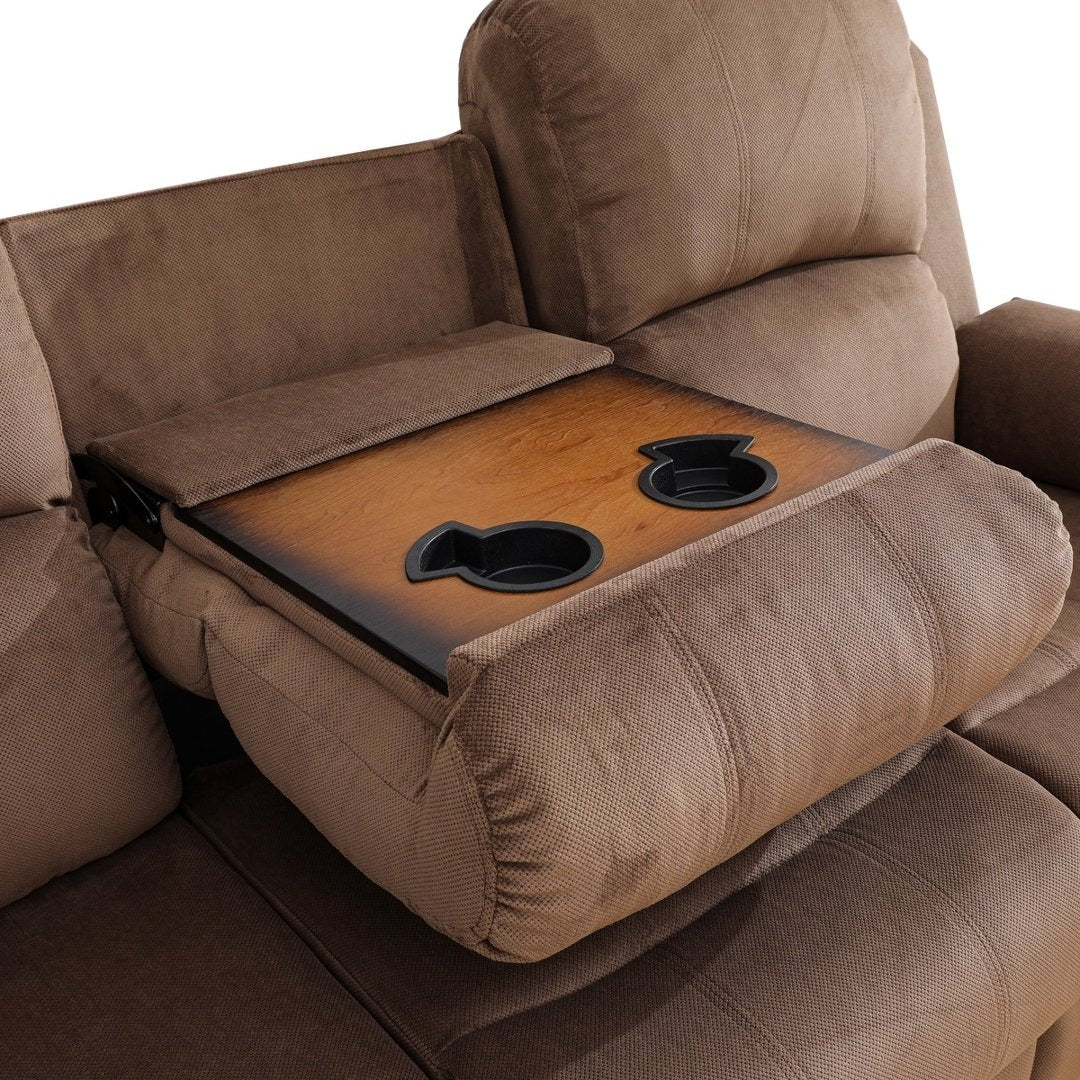Brown Pineapple Velvet 3 Piece Couch Living Room Sofa Set