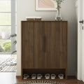 Brown Shoe Cabinet Storage Cabinet With Adjustable Shelves Hallway Cabinet Side Cabinet Entryway Cabinet