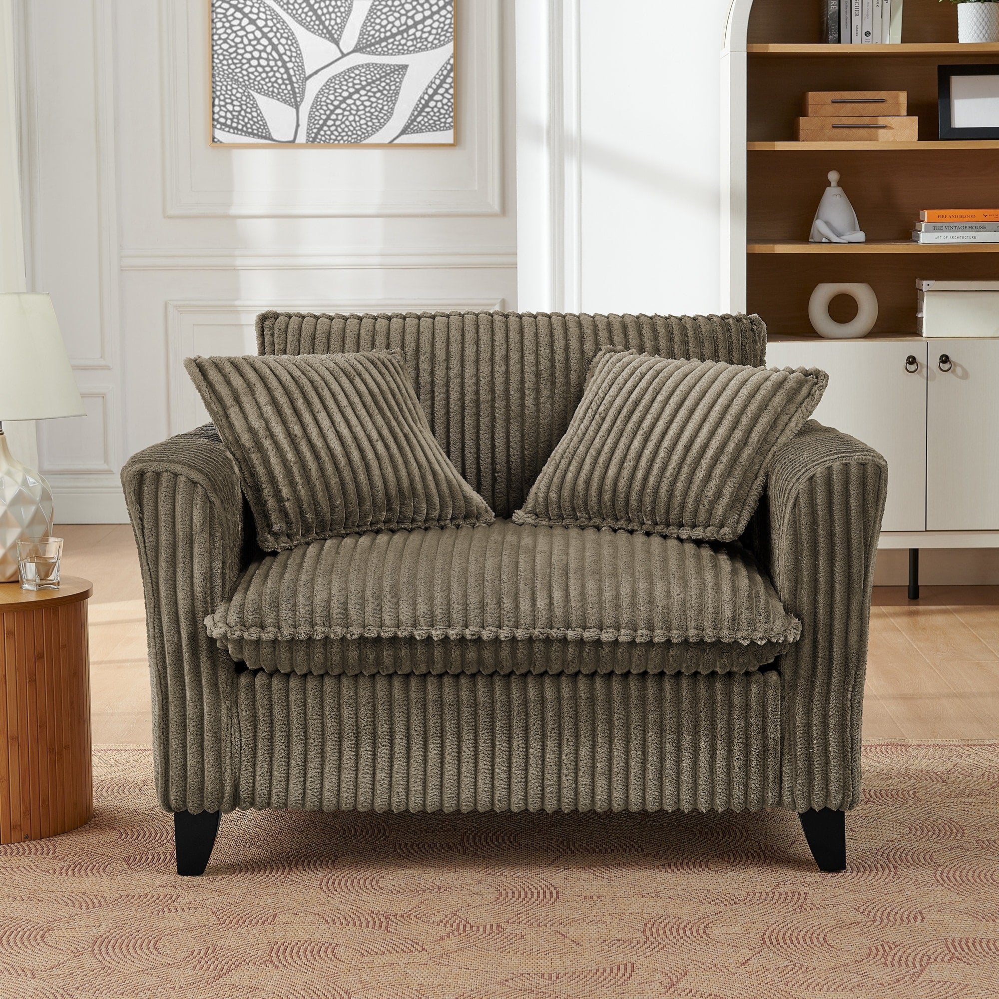 Brown Sofa Side Chair Accent Chair Vanity Chair For Living Room Upholstered Chair Arm Chair Reading Chair