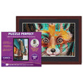 Brown Wood Puzzle Frame Kit With Glue Sheets Black Mat Backing Uv Acrylic Available In 20 Popular Sizes