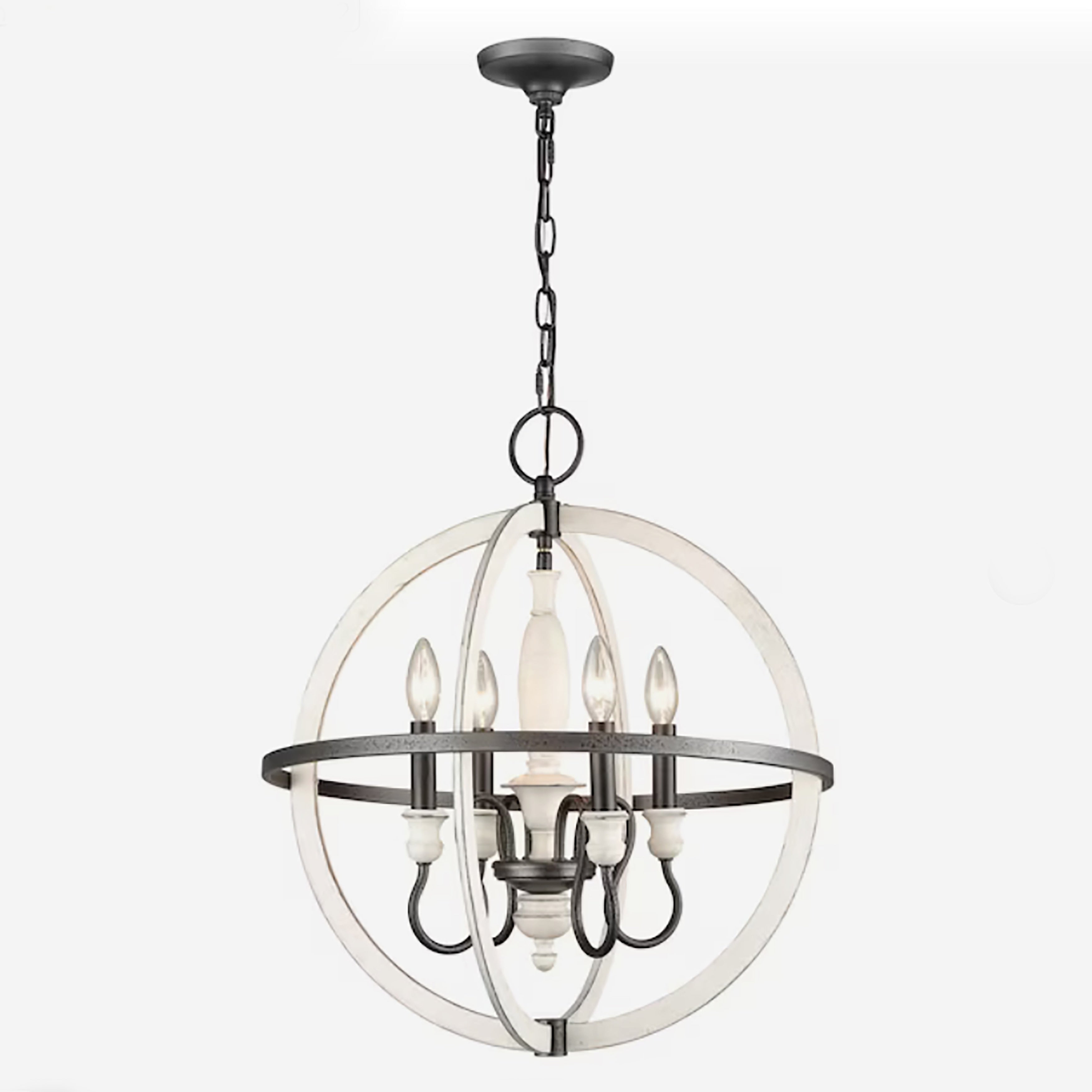 Brownell 17 Inch Wide 3 Light Chandelier In Anvil Iron