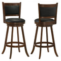 Transitional Chestnut Swivel Counter Stool Set Of 2