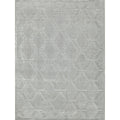 Brunello Modern Handloomed Silky Nylon Light Silver Area Rug