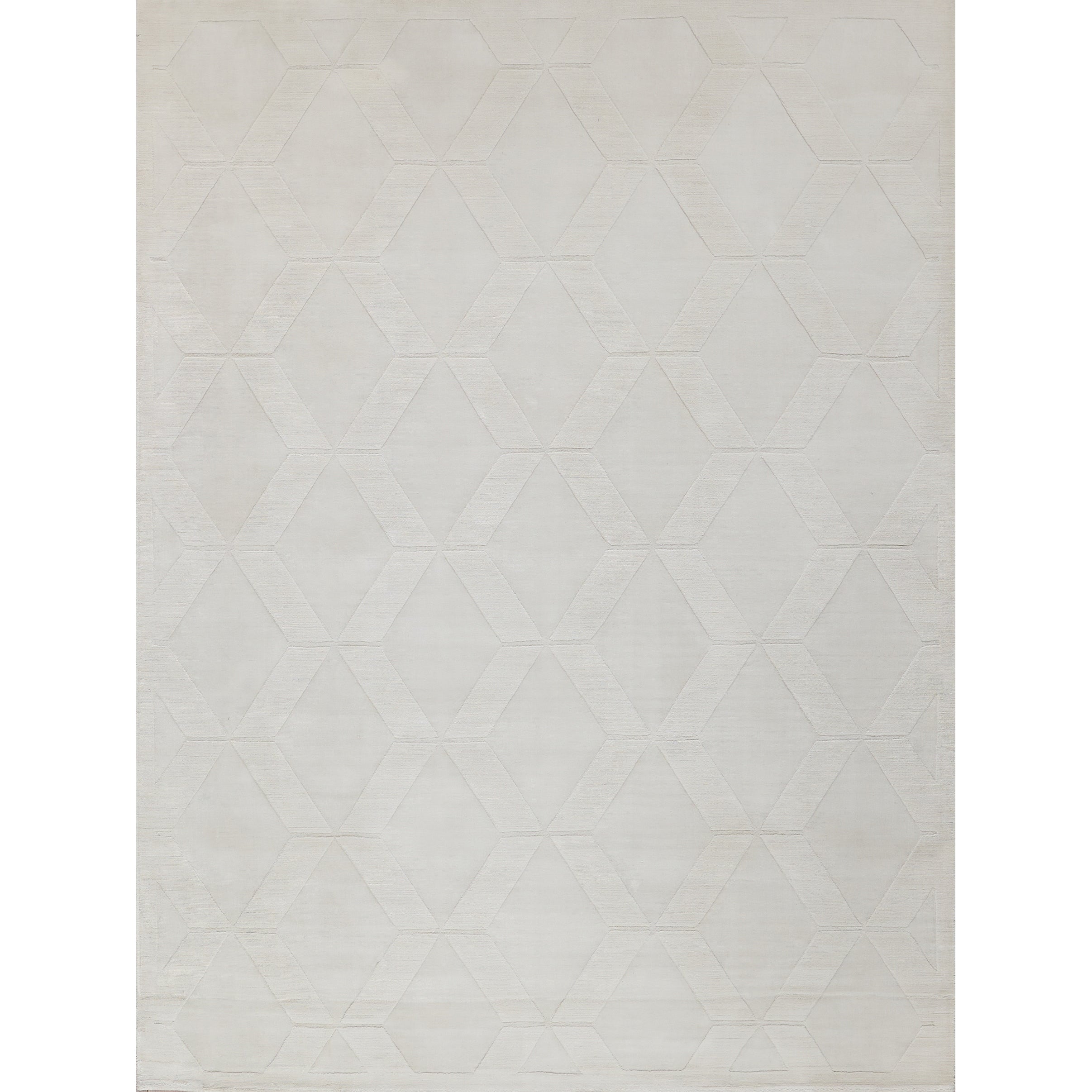 Brunello Modern Handloomed Silky Nylon White Area Rug
