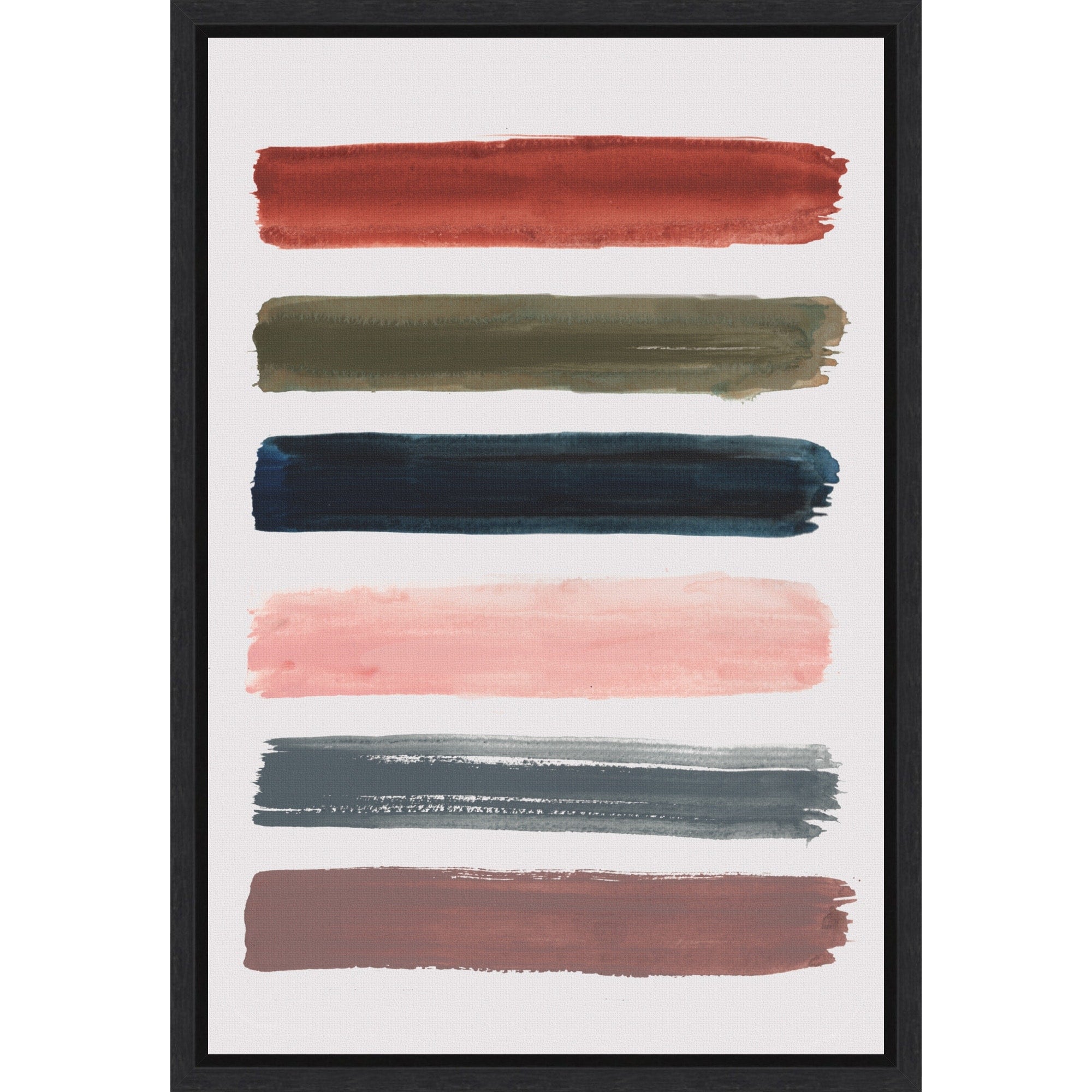 Brush Strokes Bohemian Cute Kids A Baby Nursery By Laura Pantony Framed Canvas Wall Art