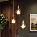 Brushed Brass 3 Light Adjustable Pendant For Kitchen Island