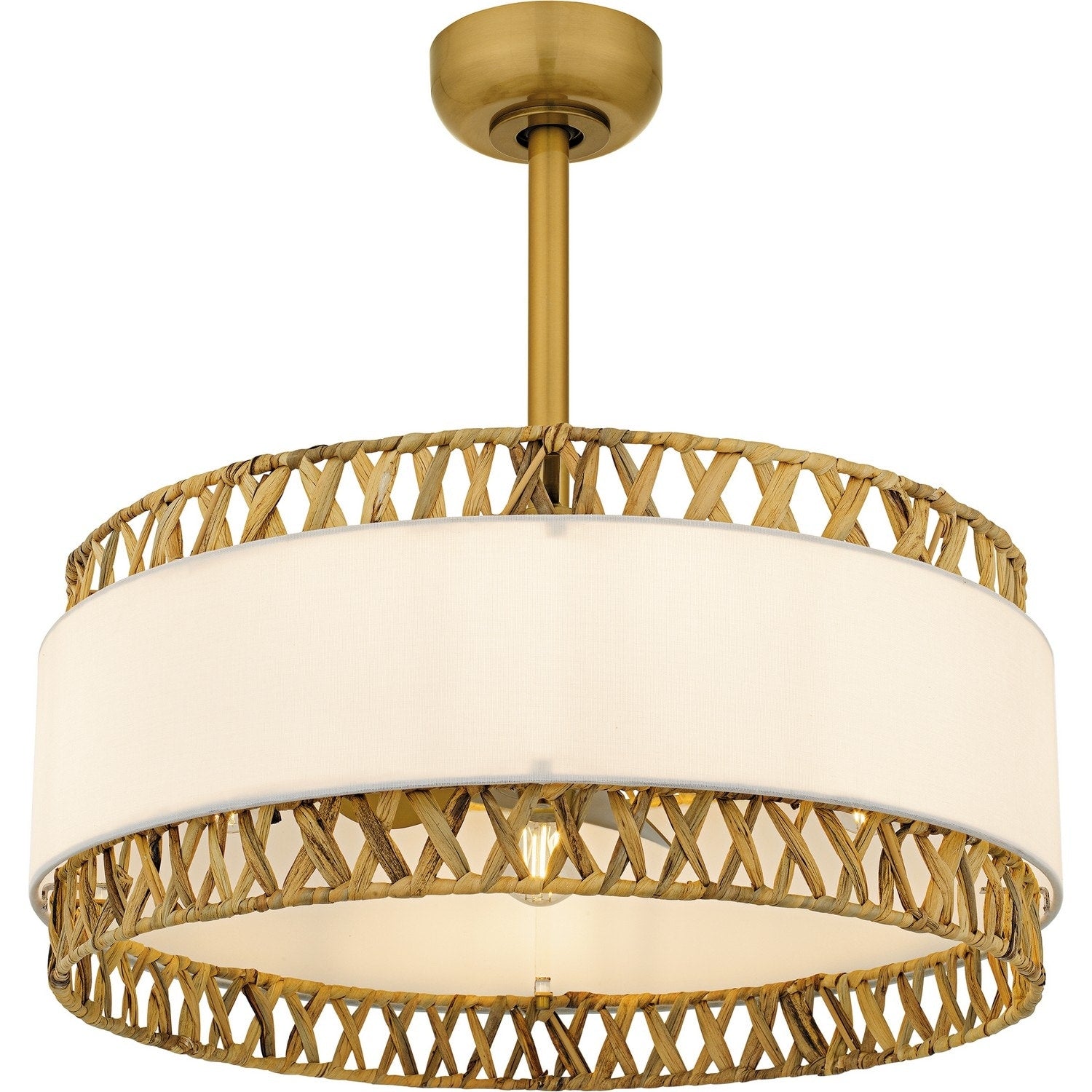 Brushed Gold Fan Light From The Kate Collection