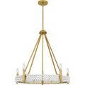 Brushed Gold Five Light Chandelier From The Molly Collection