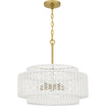 Brushed Gold Five Light Pendant From The Quoizel Pendant Collection