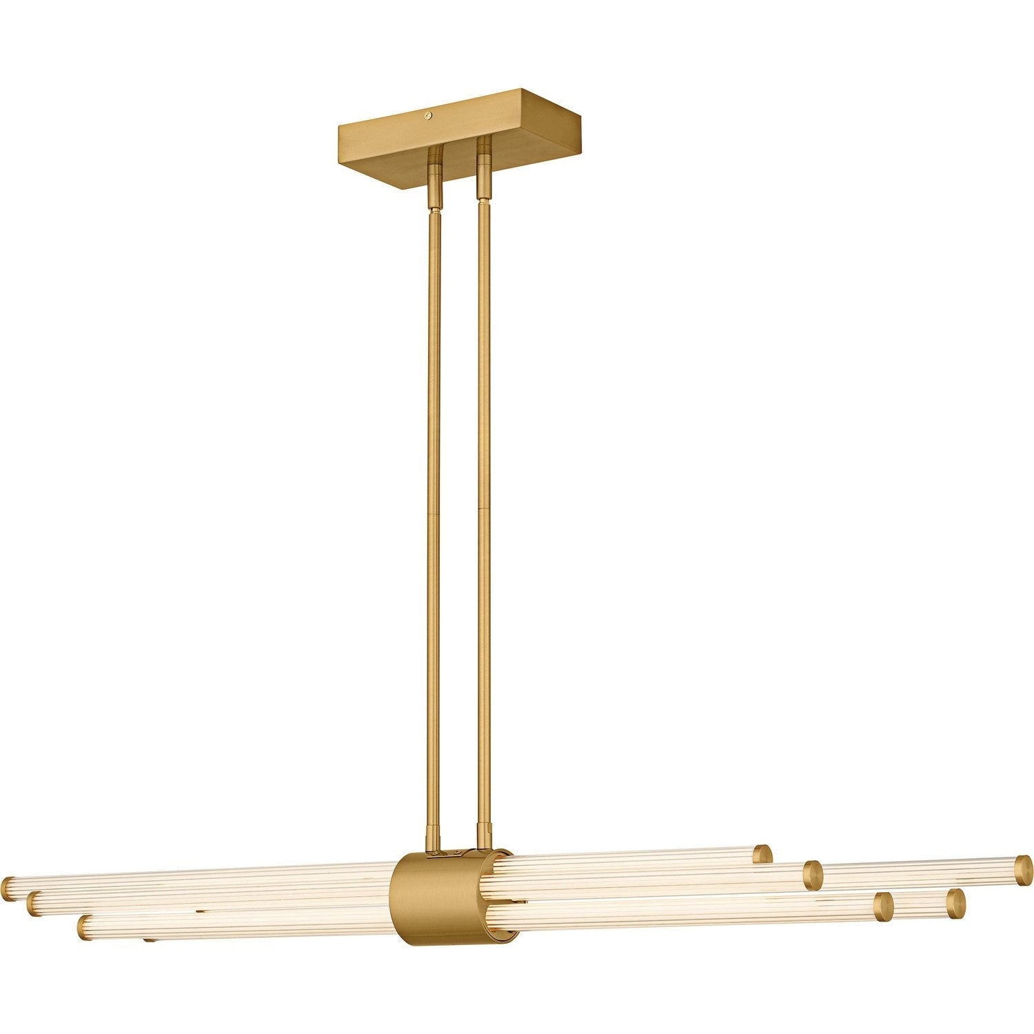 Brushed Gold Led Linear Chandelier From The Talbott Collection