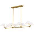 Brushed Gold Linear Chandelier From The Penley Collection