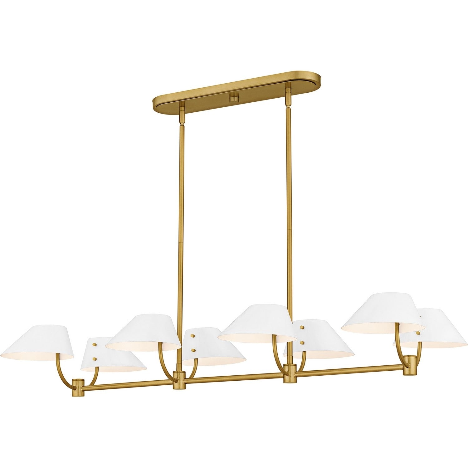 Brushed Gold Linear Chandelier From The Penley Collection