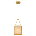 Brushed Gold One Light Mini Pendant From The Stoneland Collection