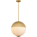 Brushed Gold Two Light Pendant From The Quoizel Pendant Collection