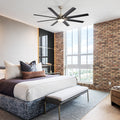 Brushed Nickel Ceiling Fan With Dimmable Lights Reversible Motor