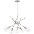 Brushed Nickel Five Light Chandelier From The Asha Collection
