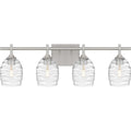 Brushed Nickel Four Light Bath From The Lucy Collection