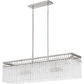 Brushed Nickel Four Light Linear Chandelier From The Camilla Collection