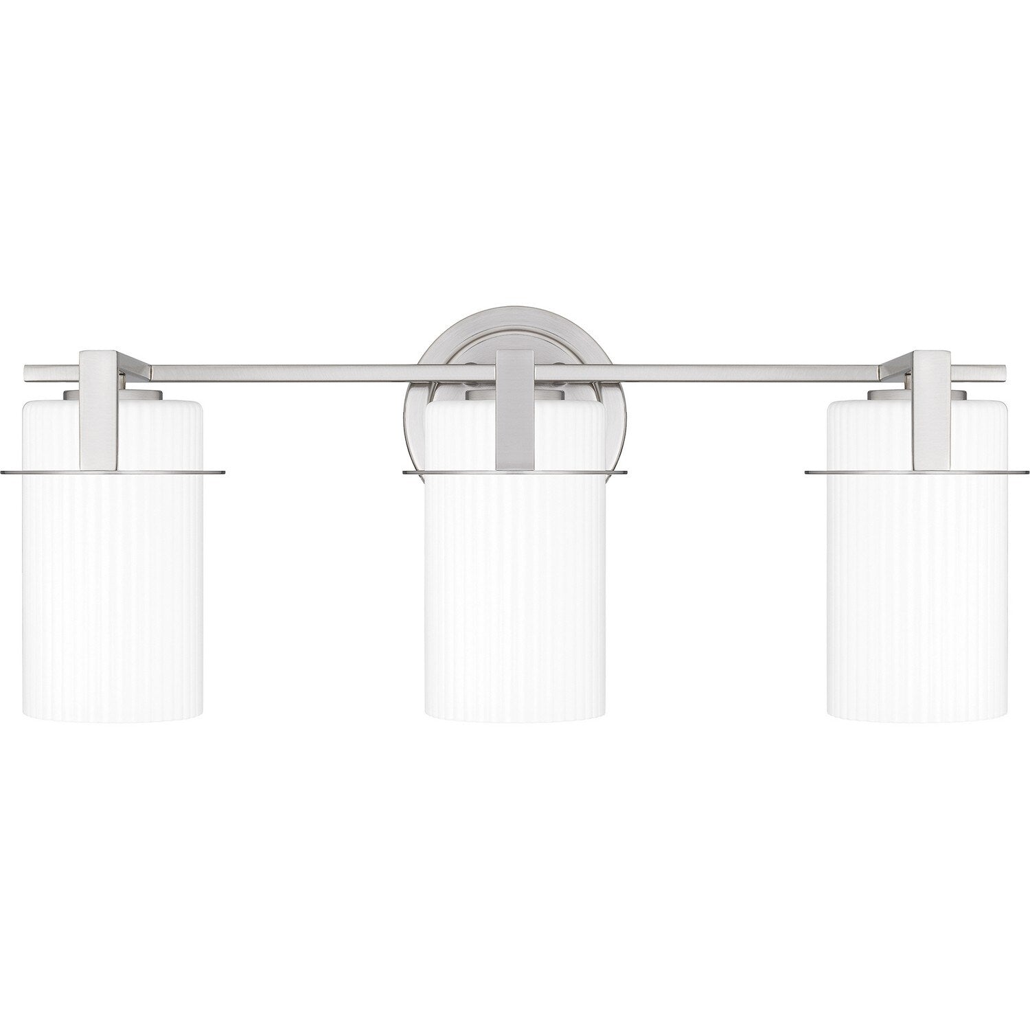 Brushed Nickel Three Light Bath From The Seymour Collection