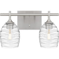 Brushed Nickel Two Light Bath From The Lucy Collection